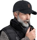 Winter for Men Outdoor Hat, Adjustable Warm Sport Golf Baseball Cap Hats Dad Caps Earflaps Thicken 55-60CM - Image 6